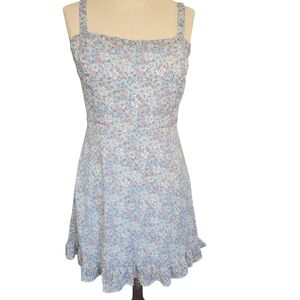 Lush Floral Blue Floral Dress Size M